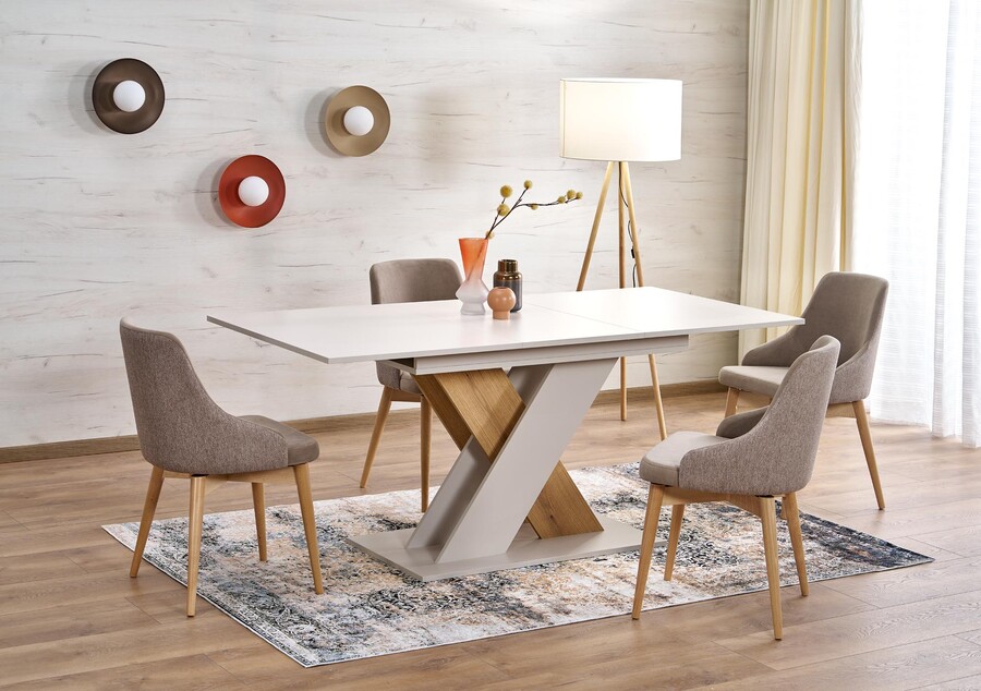 разтегателна маса 130/175×85 – кашмир/кремона дъб