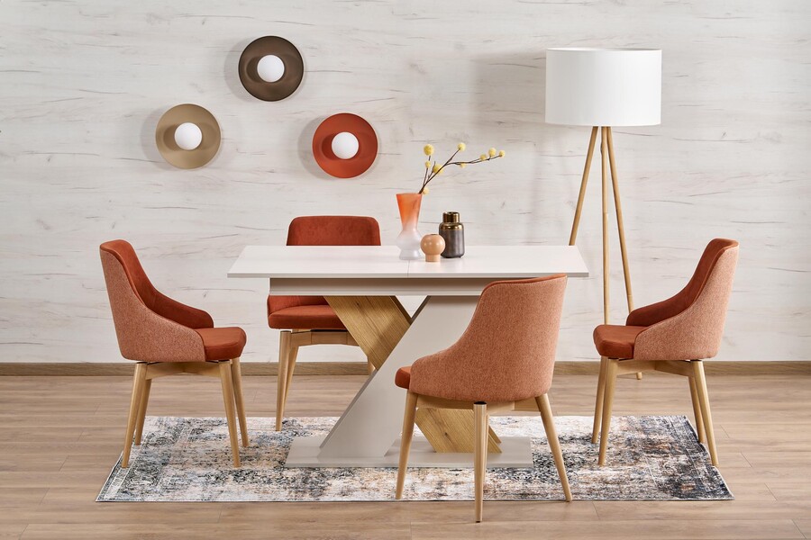 разтегателна маса 130/175×85 – кашмир/кремона дъб