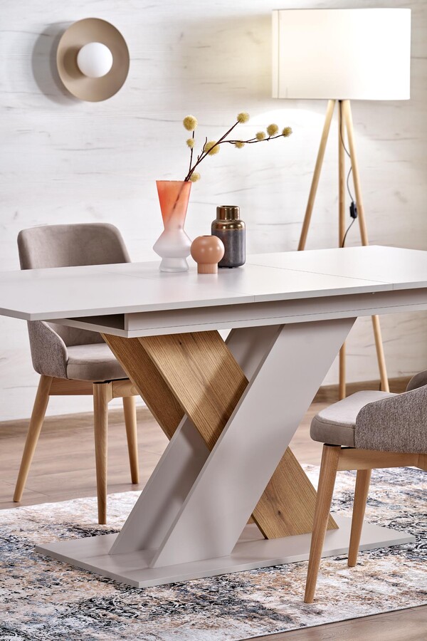 разтегателна маса 130/175×85 – кашмир/кремона дъб