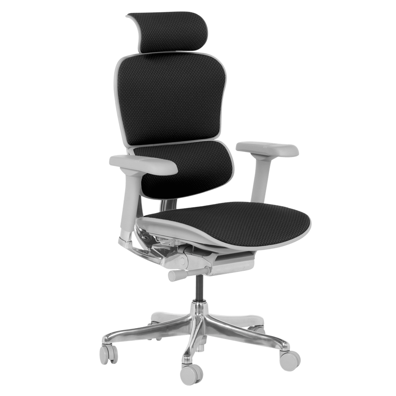 Ергономичен стол ERGOHUMAN ELITE 2 – сива рамка – черен