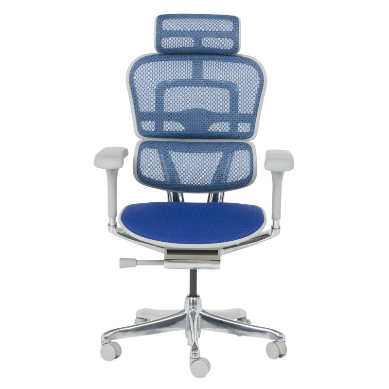 Ергономичен стол ERGOHUMAN ELITE 2 – сива рамка – син