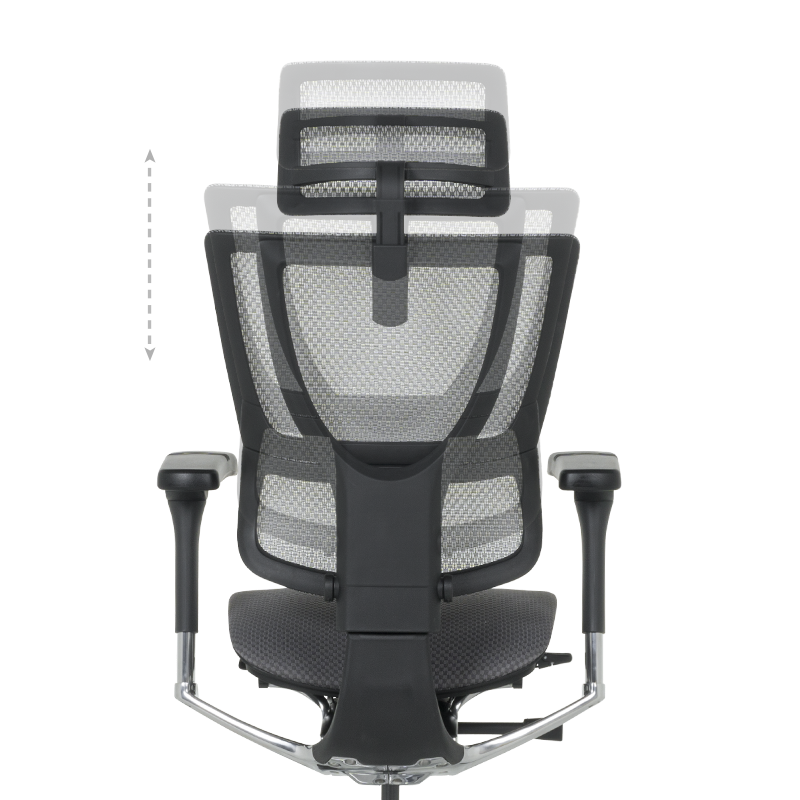 Ергономичен стол ERGOHUMAN IOO ELITE 2 – черна рамка – черен