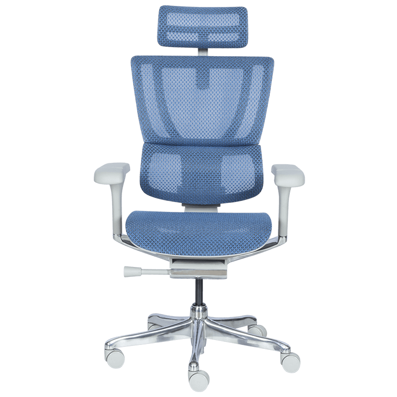 Ергономичен стол ERGOHUMAN IOO ELITE 2 – сива рамка – син