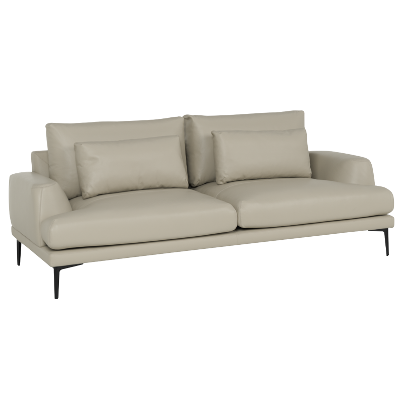 Кожен диван - тройка GRASTEN LUX  - бежов