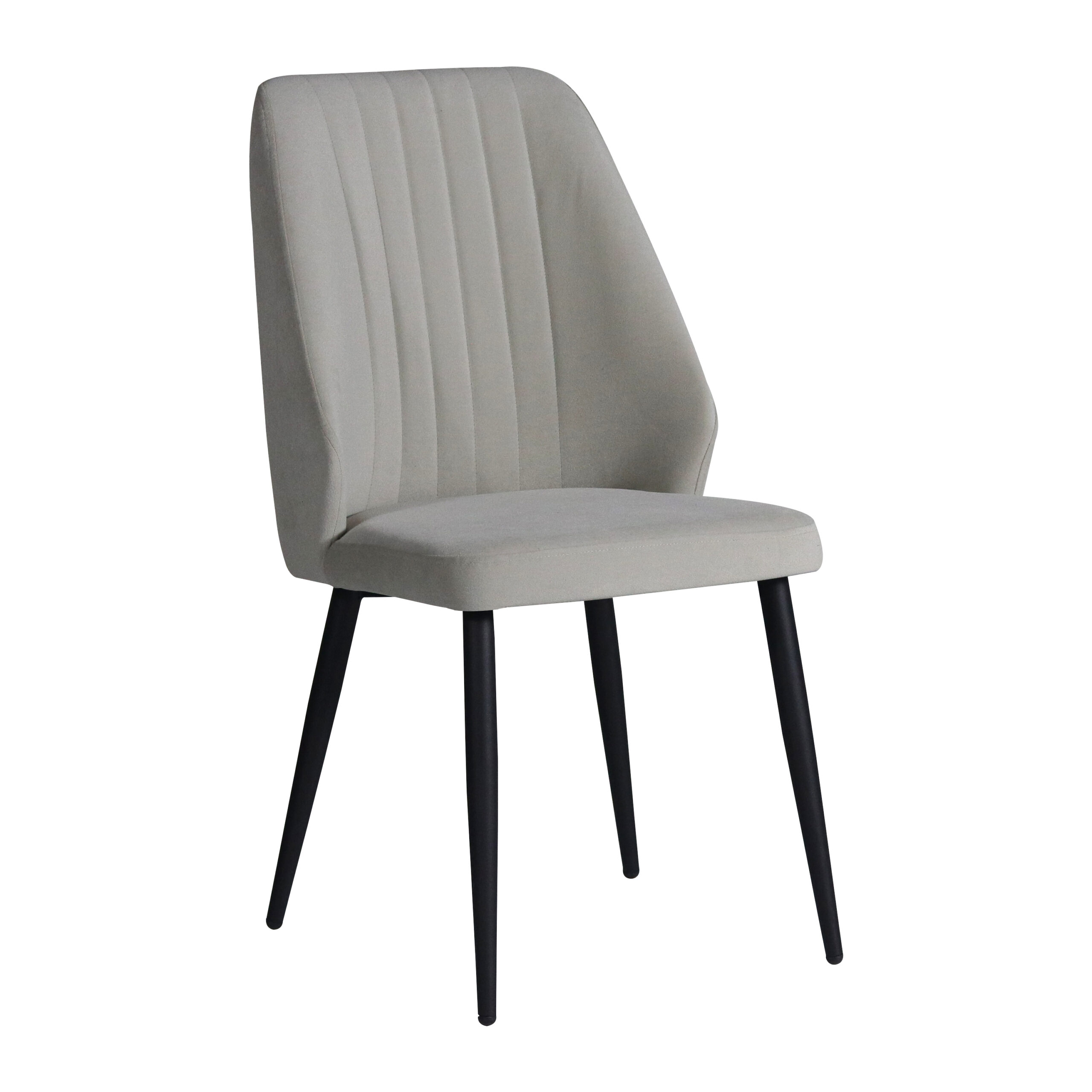 Трапезен стол RIVA  светло сиво/черно-2бр/КАШОН