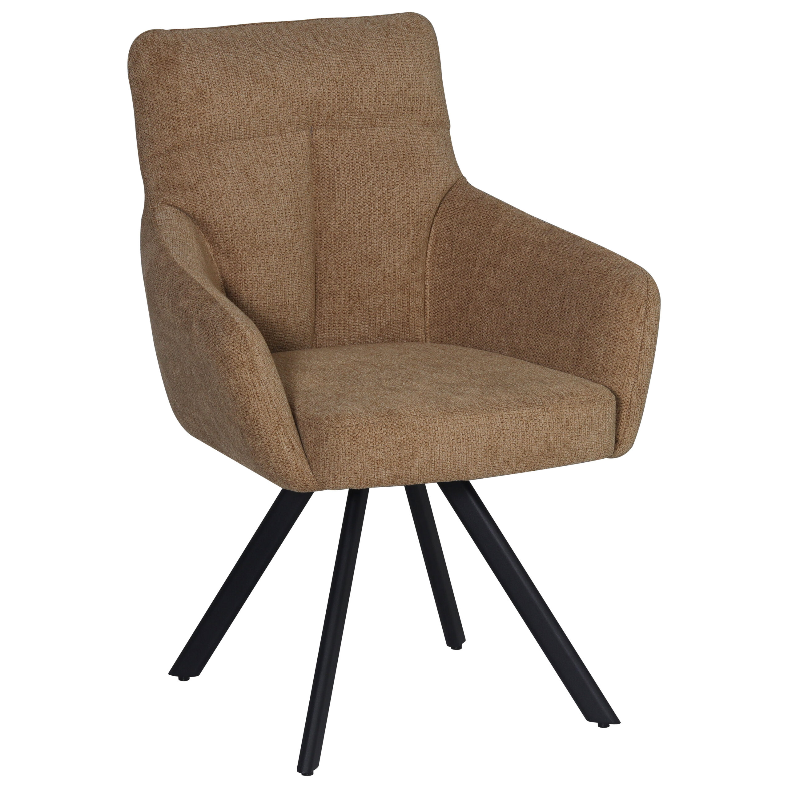 Трапезен стол BATU  светло кафяво/черно