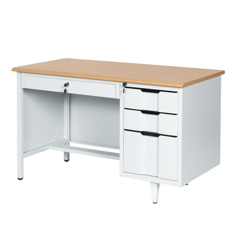 Метално бюро Carmen CR-1310 K – сиво / бук