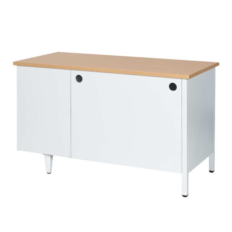 Метално бюро Carmen CR-1310 K – сиво / бук