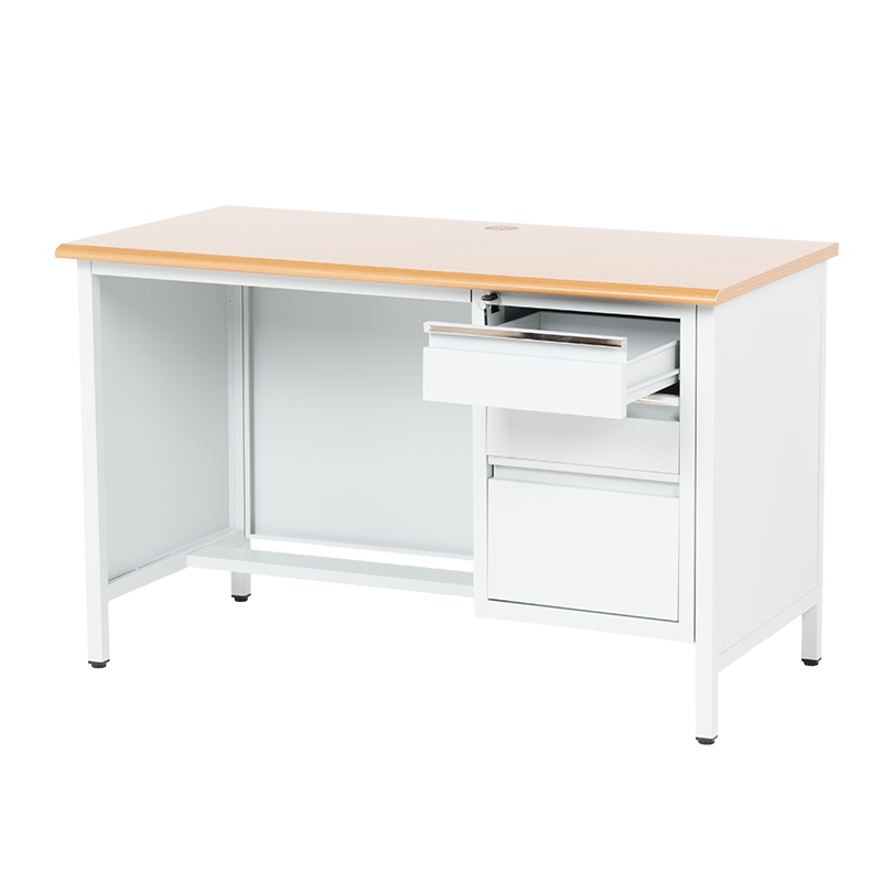 Метално бюро Carmen CR-1314 K – сиво / бук