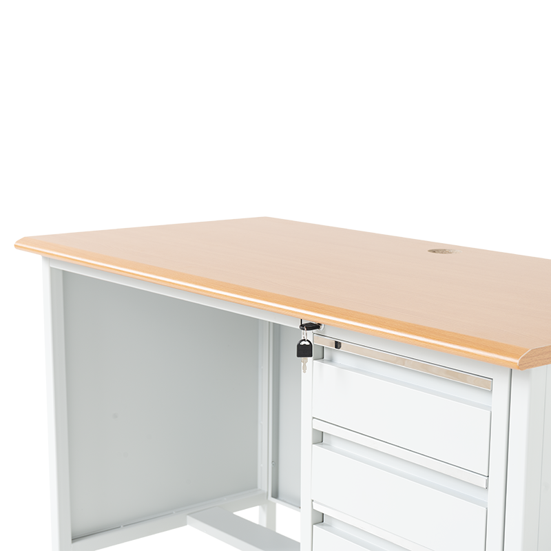 Метално бюро Carmen CR-1314 K – сиво / бук