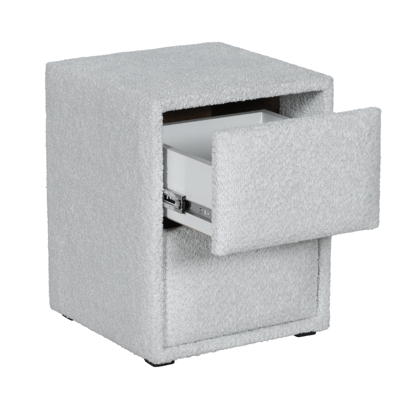 Нощно шкафче за спалня PAROS – сребърен AN