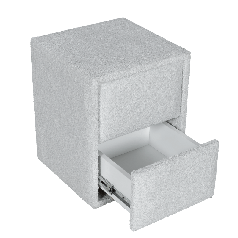 Нощно шкафче за спалня PAROS – сребърен AN