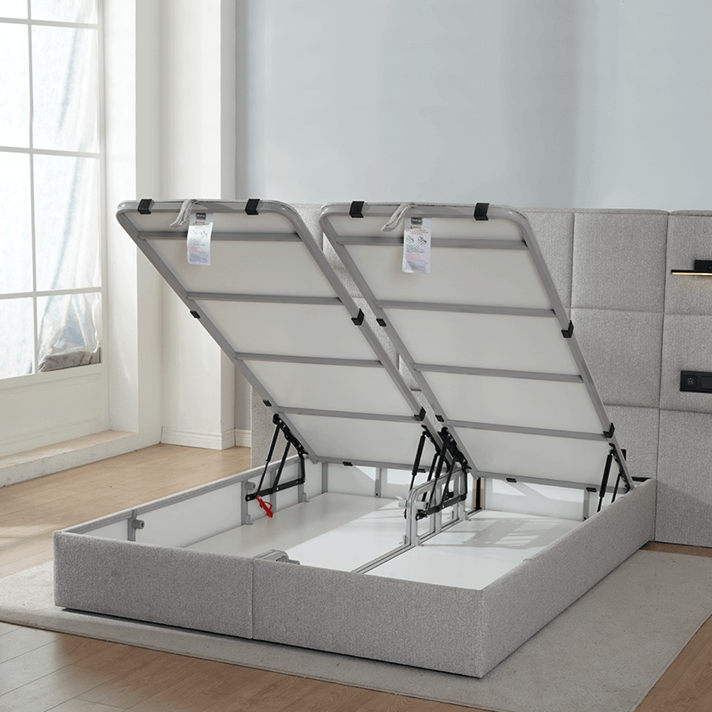 Тапицирана спалня с матрак COMFORT 180 x 200 – бежов 05