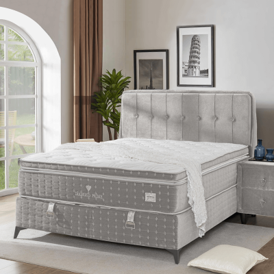 Тапицирана спалня с матрак DIAMOND PRIME 180 x 200 - бежов 19