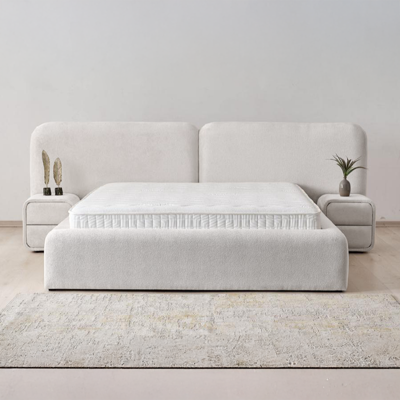 Тапицирана спалня с матрак MYKONOS 180 х 200 – перла SY