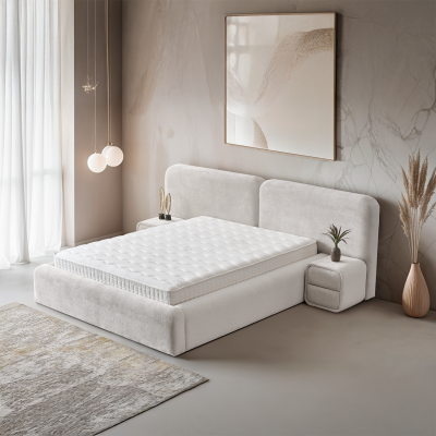 Тапицирана спалня с матрак MYKONOS 180 х 200 - перла SY