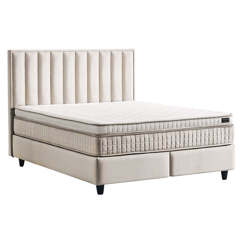 Тапицирана спалня с матрак PERRY LUX 140 x 200 - крем 01