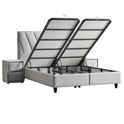 Тапицирана спалня с матрак SIESTA 160 x 200 - светлосив 21