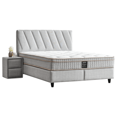 Тапицирана спалня с матрак SIESTA 160 x 200 - светлосив 21