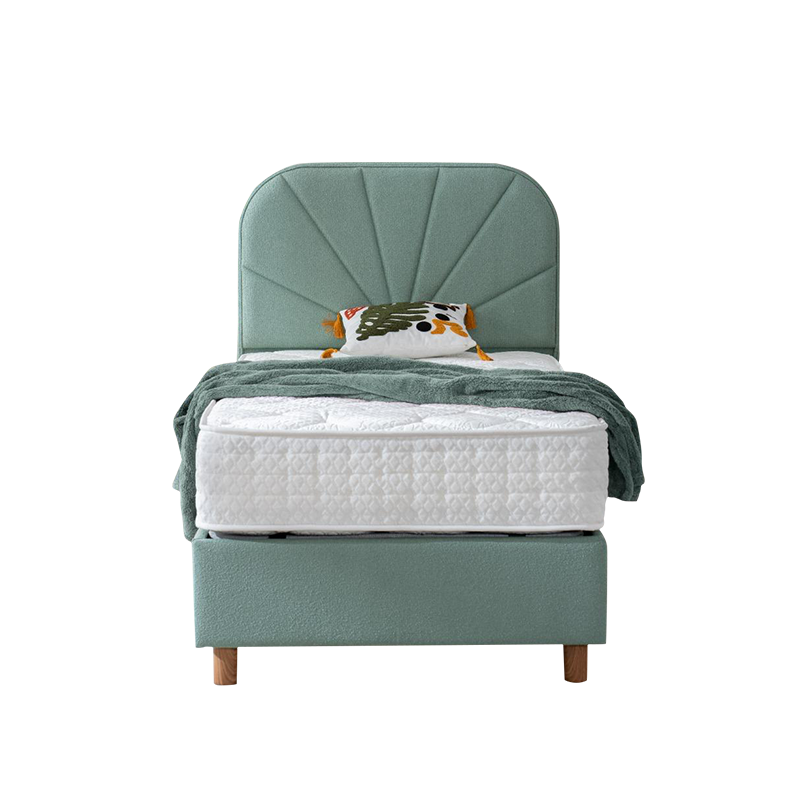 Тапицирано легло с матрак DELUX PREMIUM 100 x 200 – светлозелен