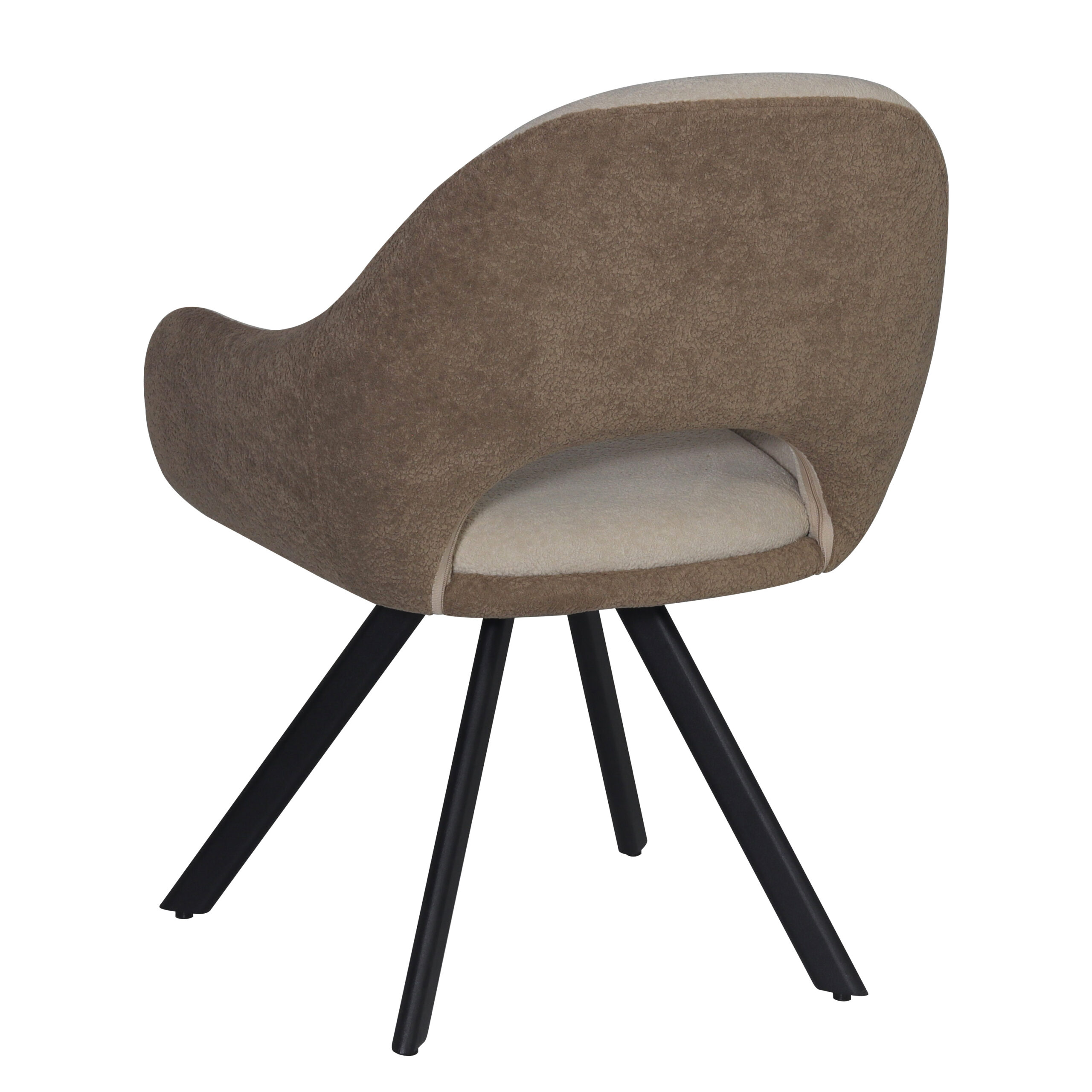 Трапезен стол DURA св.кафяво/тъм.кафяво/черно