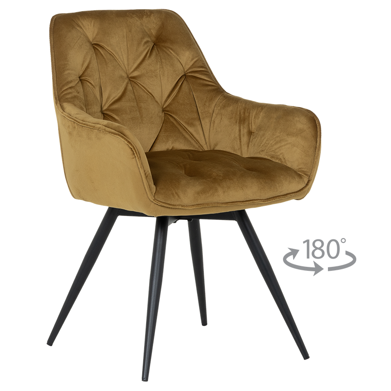 Трапезен стол LATINA PREMIUM - жълт