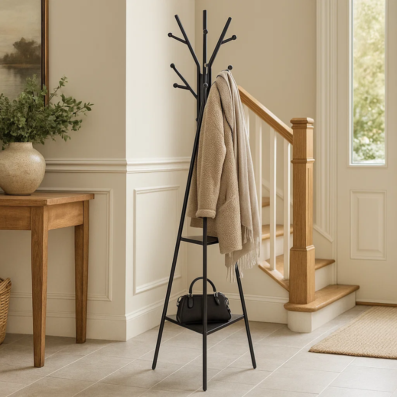 Закачалка за дрехи LINDOME – черна