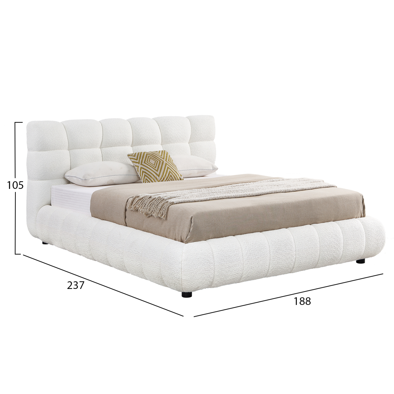 Стол букле – сив цвят