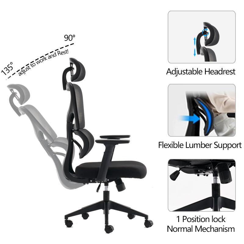 Офис стол черен цвят