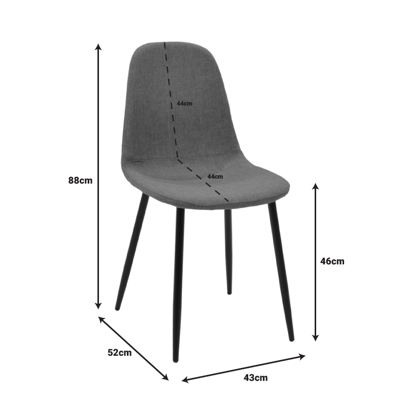 Стол  цвят кафяв-черен