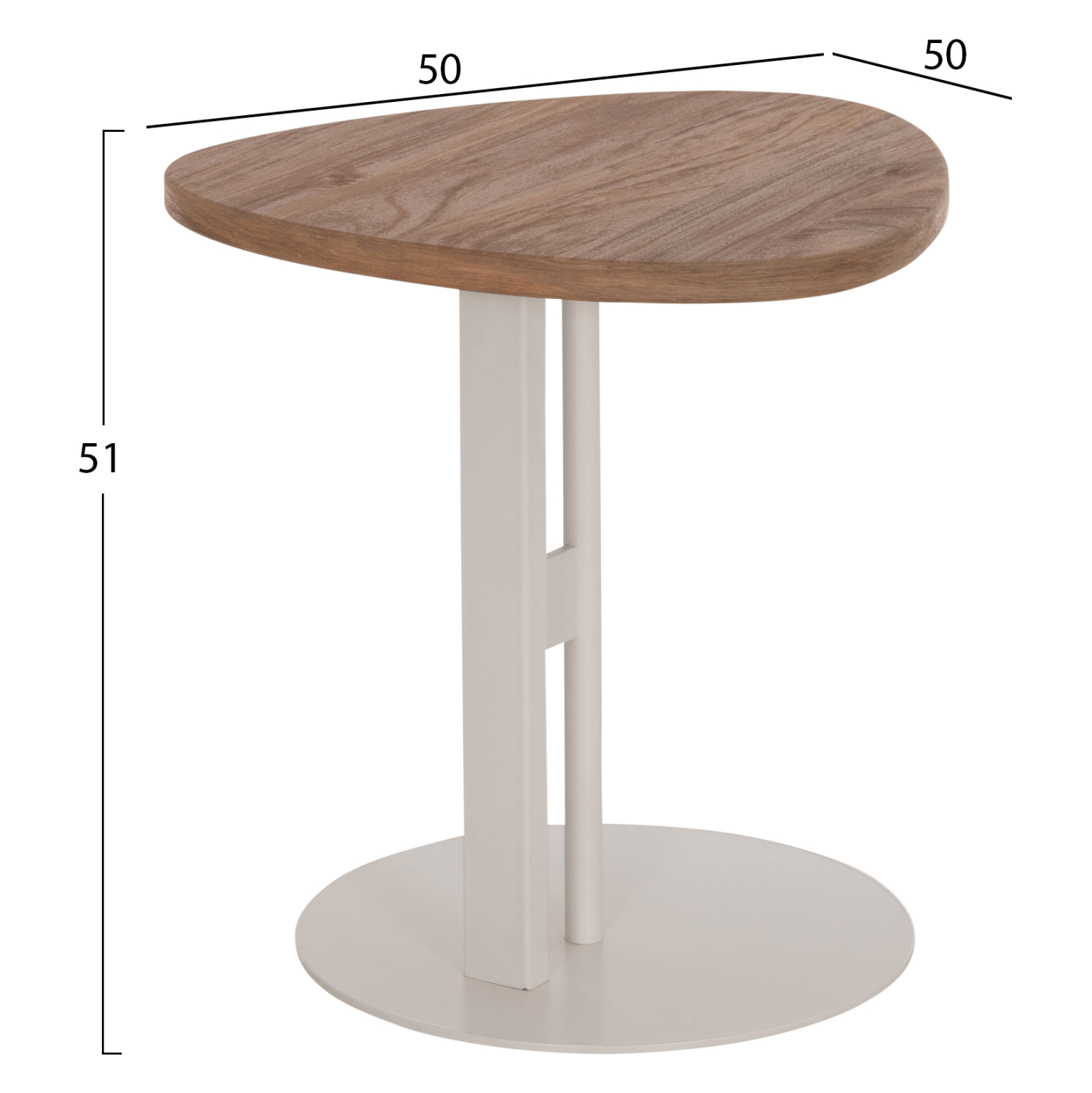 Помощна маса цвет бял-натурал
