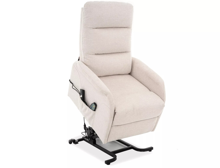 Изправен стол с функция за масаж – светлобежов