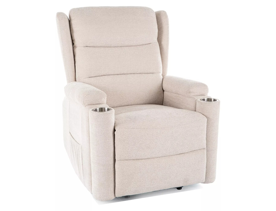 Кресло с разтегателен механизъм - бежово