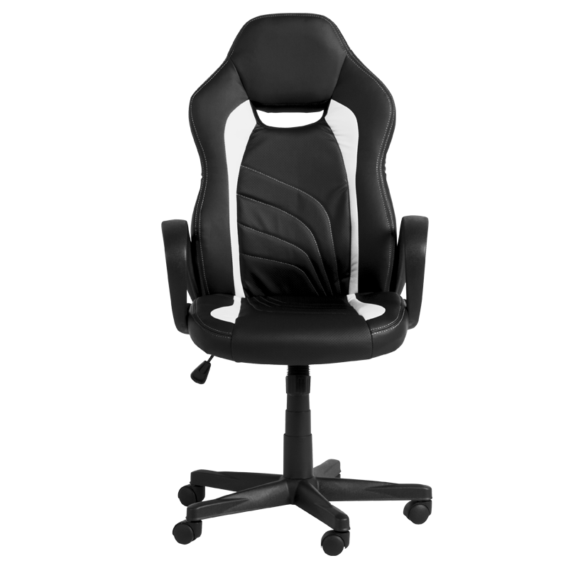 Геймърски стол Carmen 7525 – черно-бял