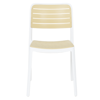 Градински стол RABAT - жълт-бял