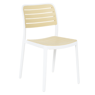 Градински стол RABAT - жълт-бял