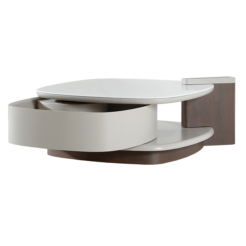 Холна маса ALDO – бял-капучино