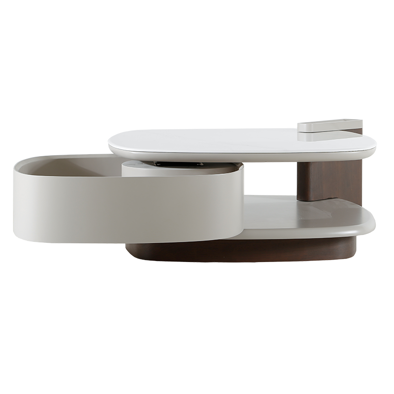 Холна маса ALDO – бял-капучино