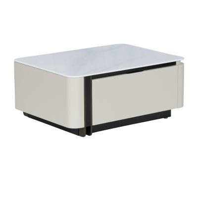 Холна маса ELGIN - бял-капучино