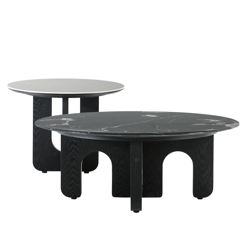 Комплект холни маси BALDER - черен-бял