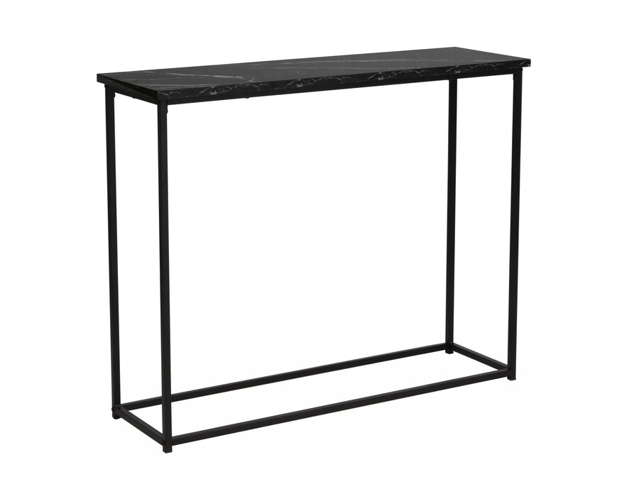 Конзолна маса – черен мрамор/черна