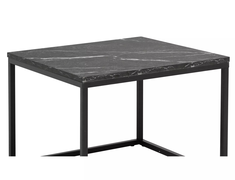 Конзолна маса – черен мрамор/черна