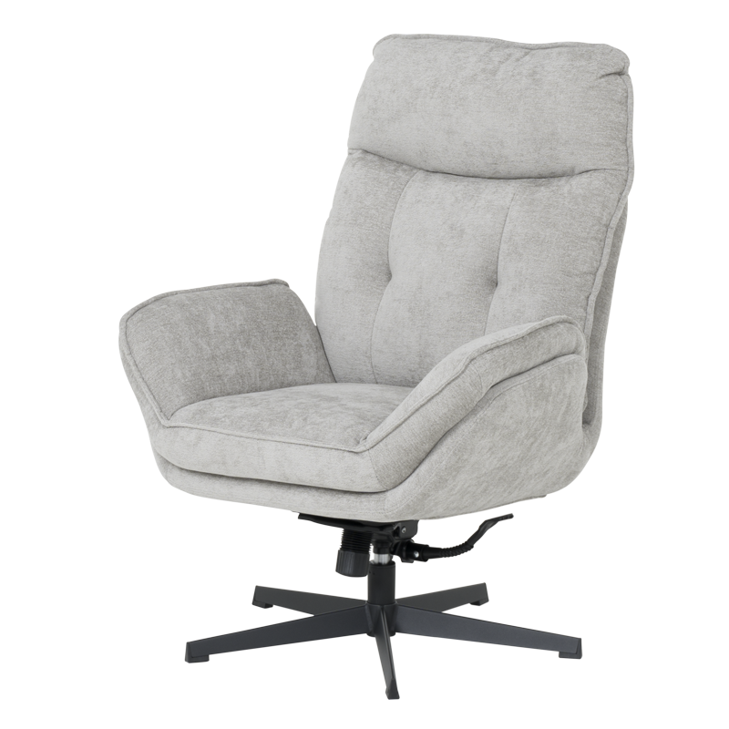 Кресло с табуретка ANDREA – светлосиво