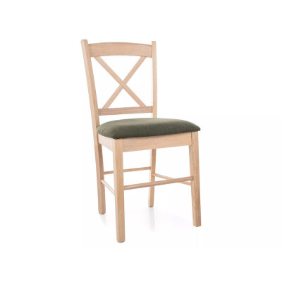 Дървен стол - дъб/зелен