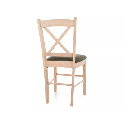 Дървен стол - дъб/зелен