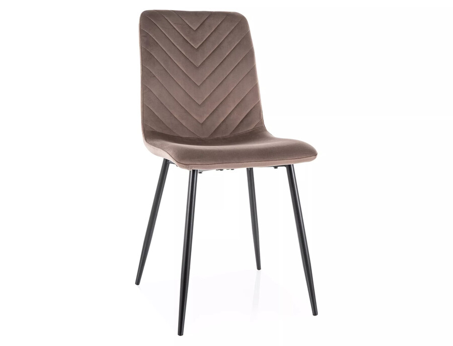 Кадифен стол - капучино