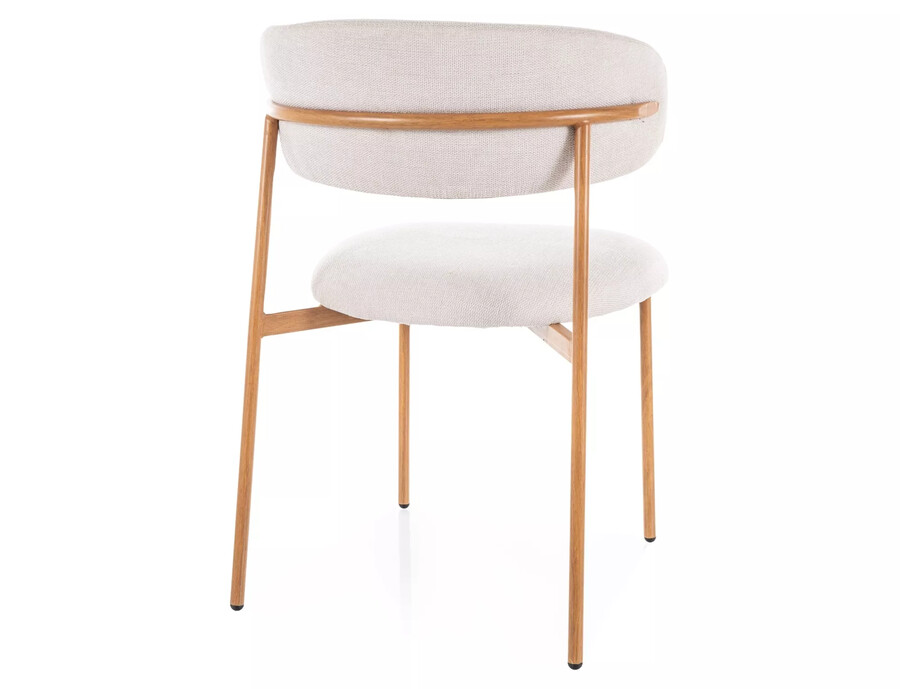 Трапезарен стол – светло бежово/дъб