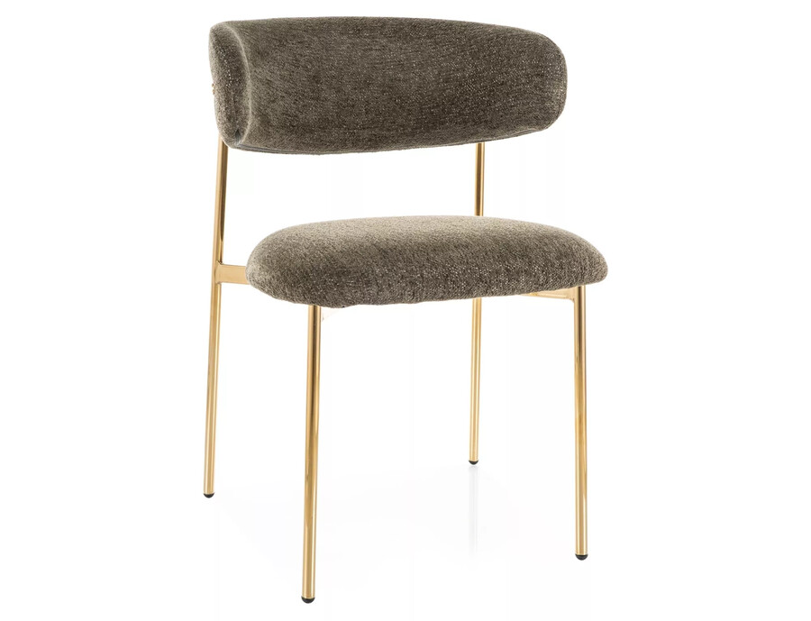 Стол - маслинено зелен/златен