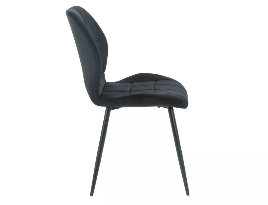 Кадифен стол – черен