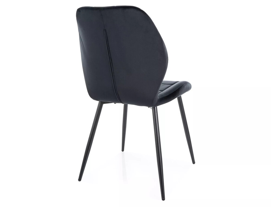 Кадифен стол – черен